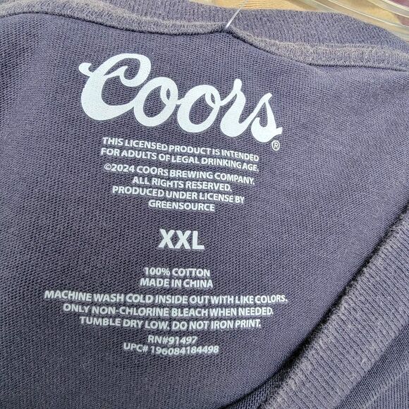 Coors graphic tshirt blue Mens sz XX-large - Picture 3 of 3
